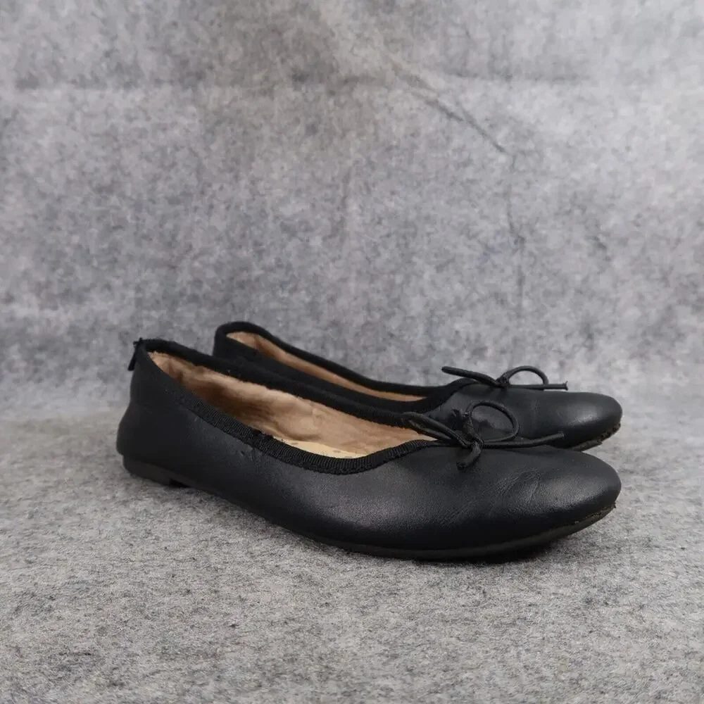 Cat & Jack Shoes Girls 1 Ballet Flats Slip On Bow Black Casual Classic Kids